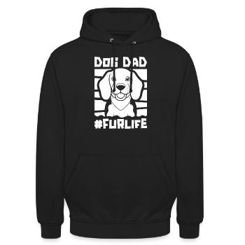 Beagle Dog Dad Fur Life - Unisex Hoodie - Schwarz - Vorne - Alina (178cm) & Michal (187cm)