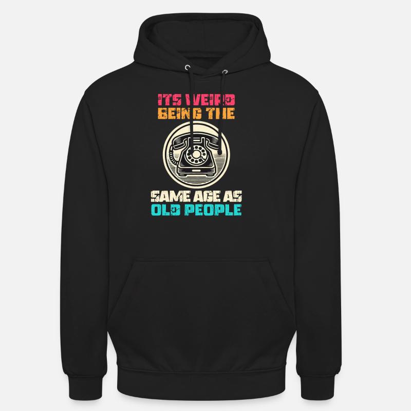 Millésime | Classique | Classique | Vieux - Sweat-shirt à capuche unisexe - noir