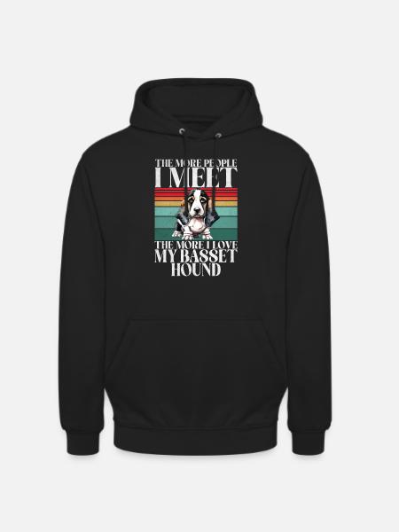 Basset Hound Gifts - Unisex Hoodie - black