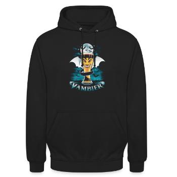 Vambier – Der Durst des Nachtlebens - Unisex Hoodie - Schwarz - Vorne - Alina (178cm) & Michal (187cm)