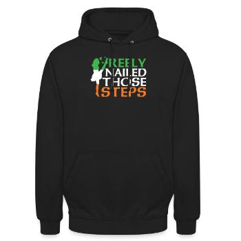 Irish Dance Irischer Tanz - Unisex Hoodie - Schwarz - Vorne - Alina (178cm) & Michal (187cm)