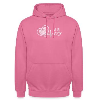 Kindergarten Teacher Heartbeat - Unisex Hoodie - pink - Front - Alina (178cm) & Michal (187cm)