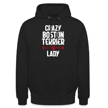 Cadeaux Boston Terrier - Sweat-shirt à capuche unisexe - noir - Devant - Alina (178cm) & Michal (187cm)