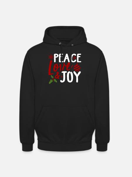 Christmas Peace Love Joy - Unisex Hoodie - black