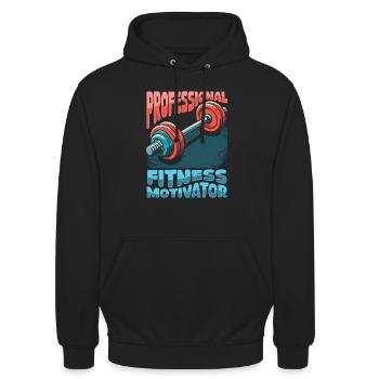 Fitness Trainers Personal Trainers - Unisex Hoodie - black - Front - Alina (178cm) & Michal (187cm)