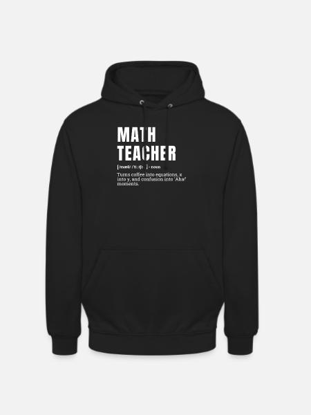 Morsom matematikklærer definisjon Humor - Unisex-hettegenser - svart