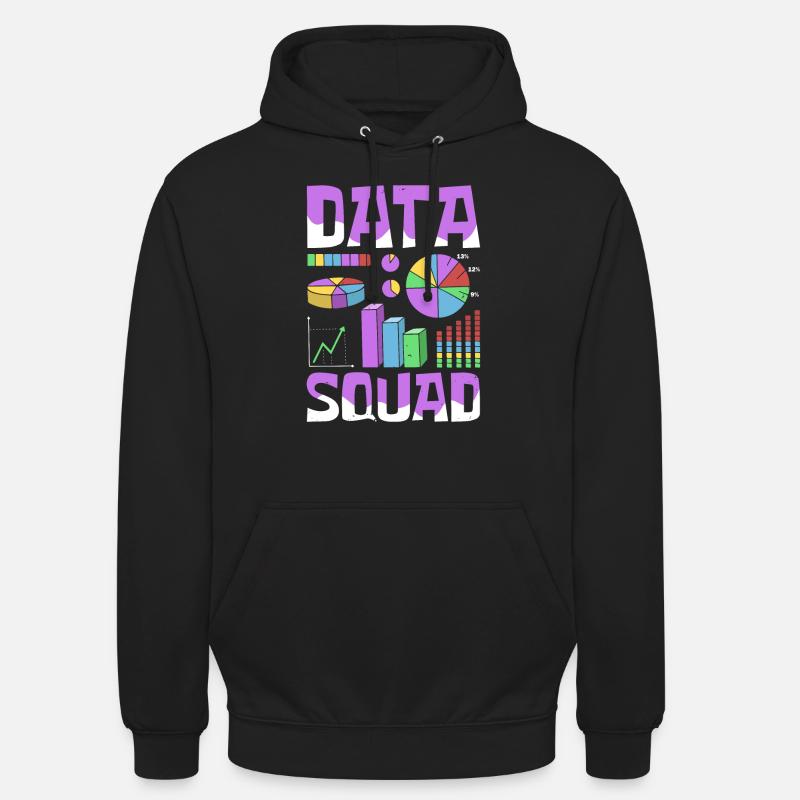 Équipe d’analystes - Sweat-shirt à capuche unisexe - noir