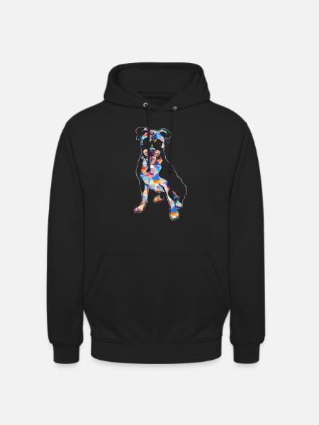 Boxer Dog Geometric - Unisex Hoodie - black