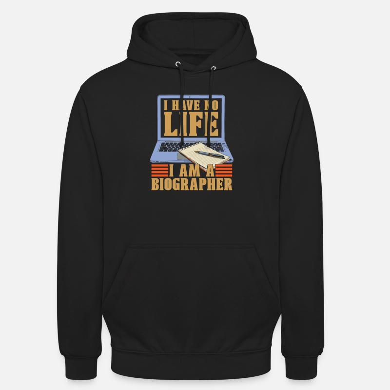 Biographe - Sweat-shirt à capuche unisexe - noir