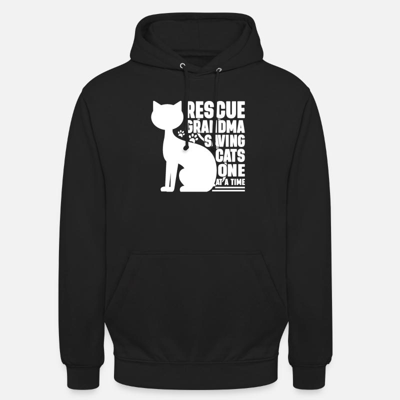 Cadeaux de grand-mère chat - Sweat-shirt à capuche unisexe - noir