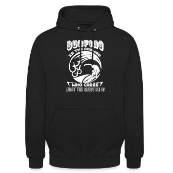 Surfing Is The Answer - Unisex Hoodie - black - Front - Alina (178cm) & Michal (187cm)