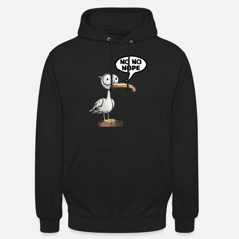 Spass Sei Möwe nein - Unisex Hoodie - Schwarz