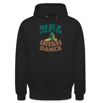 Irish Dance Irischer Tanz - Unisex Hoodie - Schwarz - Vorne - Alina (178cm) & Michal (187cm)