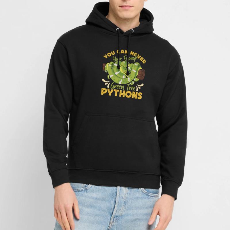 Python arborescent vert Sweat-shirt à capuche unisexe
