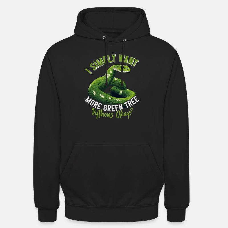 Python arborescent vert - Sweat-shirt à capuche unisexe - noir