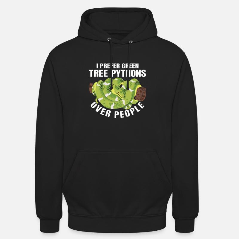 Python arborescent vert - Sweat-shirt à capuche unisexe - noir