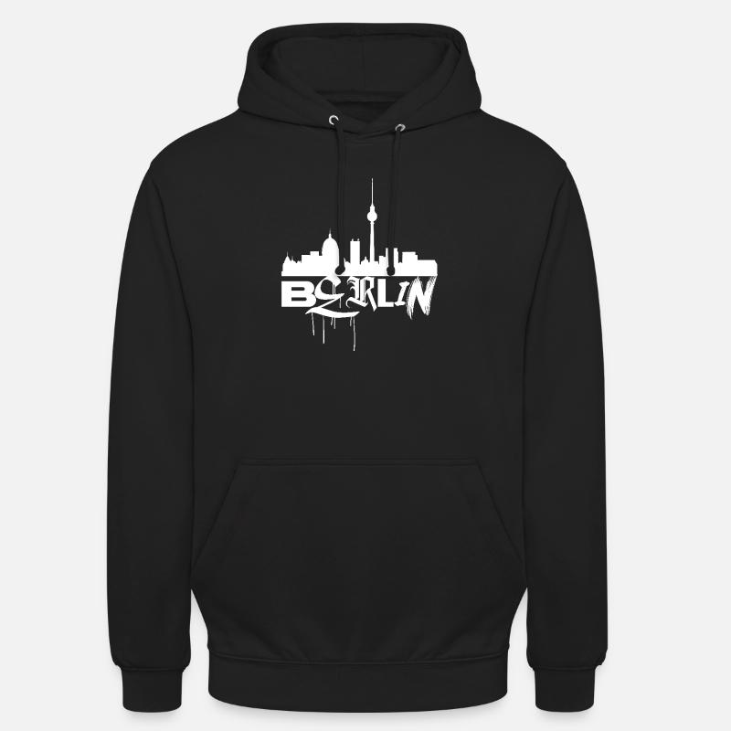 LIGNE D’HORIZON DE BERLIN - Sweat-shirt à capuche unisexe - noir