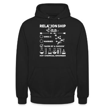 Chemical Technician Relationship Status - Unisex Hoodie - black - Front - Alina (178cm) & Michal (187cm)