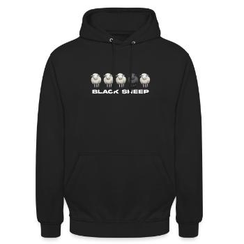 Black Sheep - Unisex Hoodie - black - Front - Alina (178cm) & Michal (187cm)