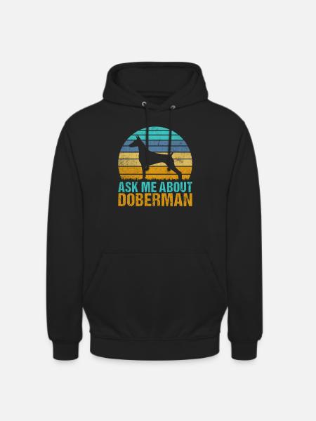 Cadeaux Doberman - Sweat-shirt à capuche unisexe - noir