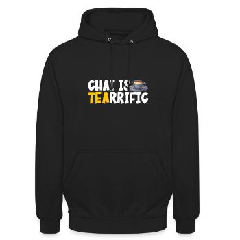 Chai Tee Masala Chai - Unisex Hoodie - Schwarz - Vorne - Alina (178cm) & Michal (187cm)