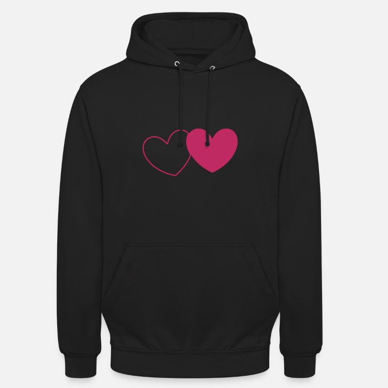 Saint-Valentin, Saint-Valentin, Saint-Valentin - Sweat-shirt à capuche unisexe - noir