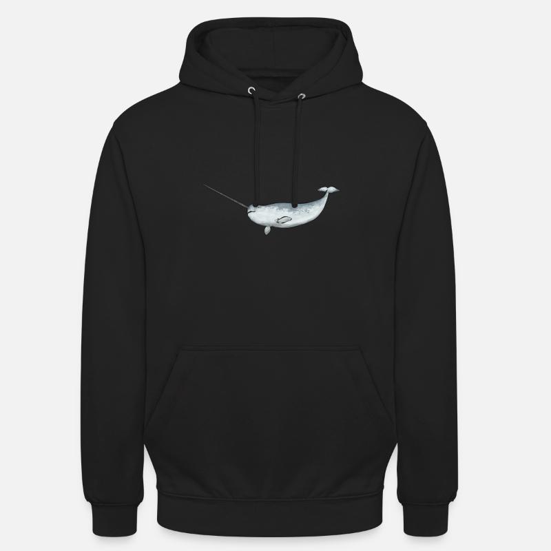 Narwal Einhornwal - Unisex Hoodie - Schwarz