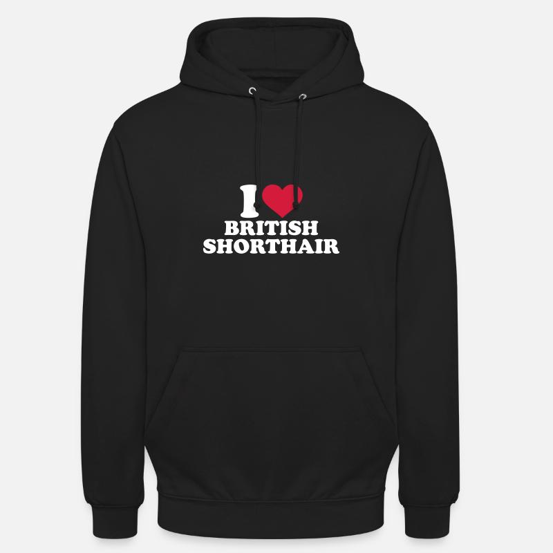 Chat British shorthair - Sweat-shirt à capuche unisexe - noir