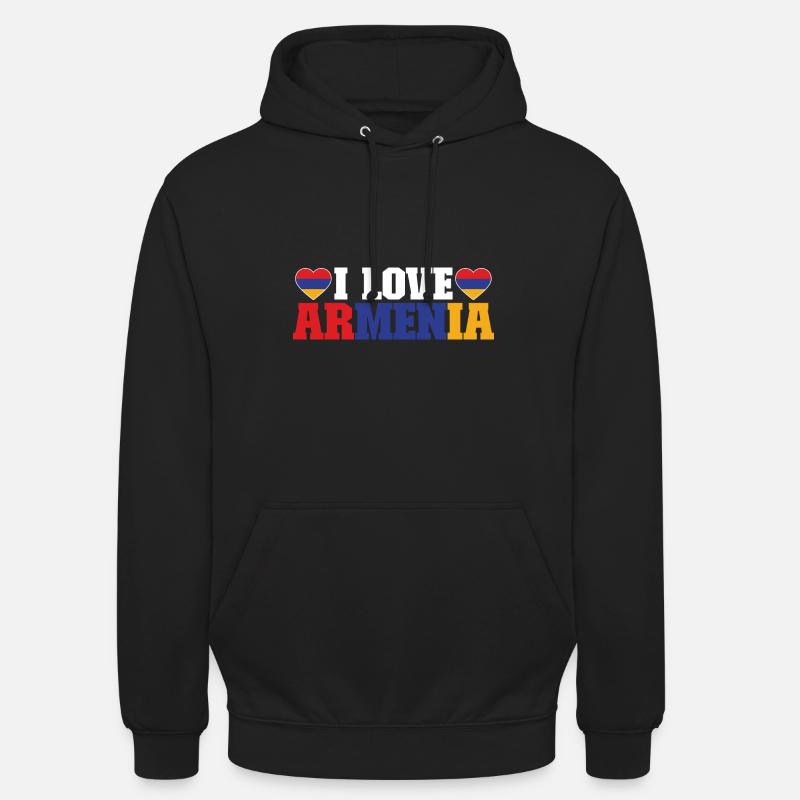 Drapeau arménien Arménie - Sweat-shirt à capuche unisexe - noir