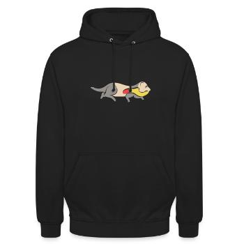 Furet, propriétaire de furet - Sweat-shirt à capuche unisexe - noir - Devant - Alina (178cm) & Michal (187cm)