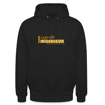 Beruf Ingenieur - Unisex Hoodie - Schwarz - Vorne - Alina (178cm) & Michal (187cm)