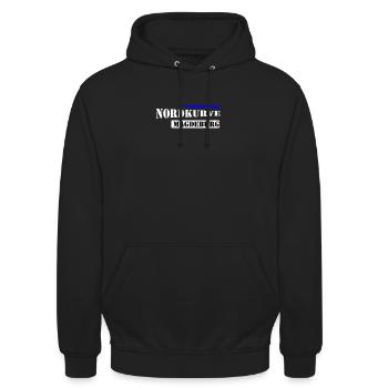 Courbe nord Magdeburg - Sweat-shirt à capuche unisexe - noir - Devant - Alina (178cm) & Michal (187cm)