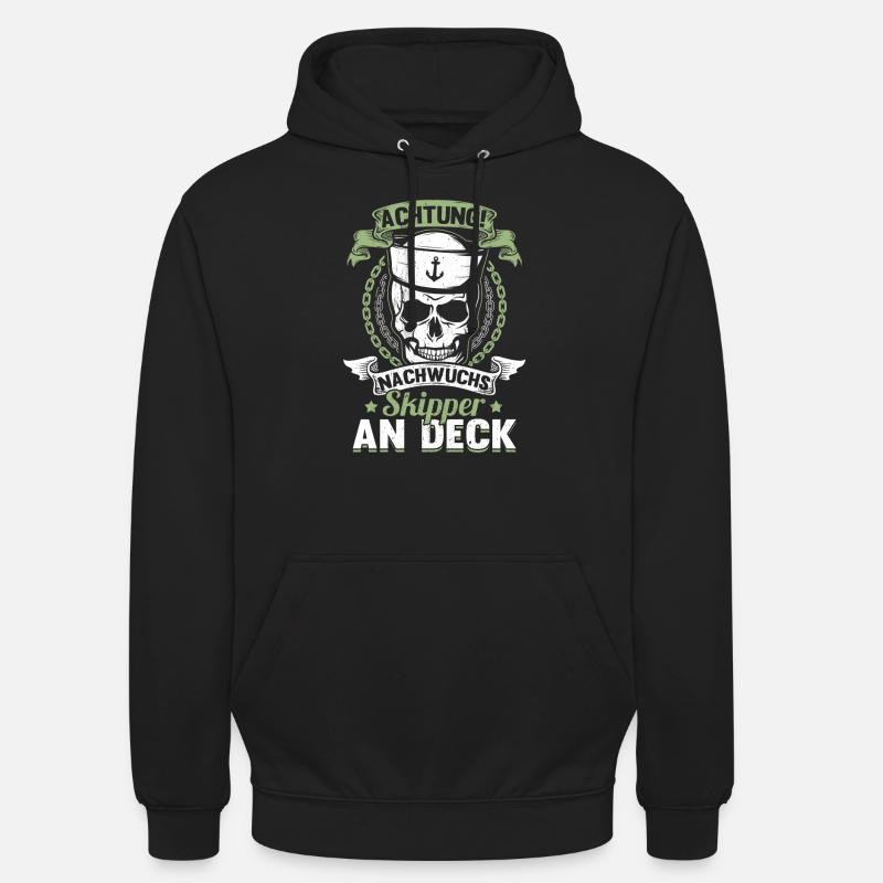 Nachwuchs Skipper segelschule Ostsee Helgoland - Unisex Hoodie - Schwarz