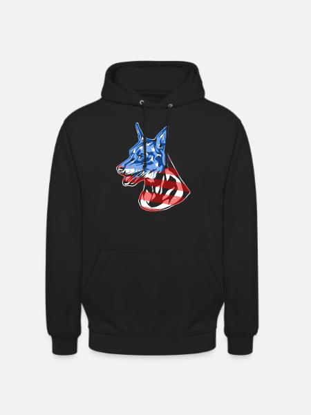 Miniature Pinscher Miniature Pinscher Flag - Unisex Hoodie - black