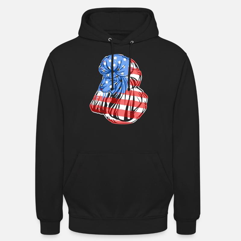 Poodle Poodle Flag - Unisex Hoodie - black