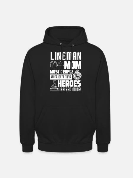 Lineman Lineman Mom - Unisex Hoodie - black