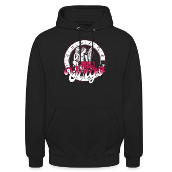 Virgo Proud Virgo - Unisex Hoodie - black - Front - Alina (178cm) & Michal (187cm)