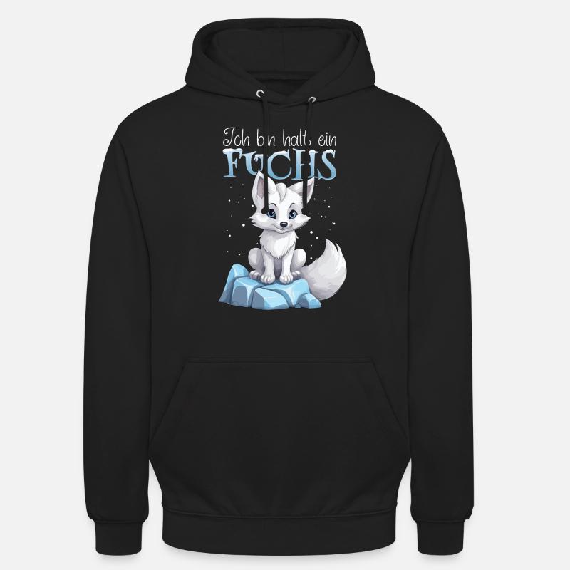 Fuchs Polarfuchs Schneefuchs Arktis Polar - Unisex Hoodie - Schwarz