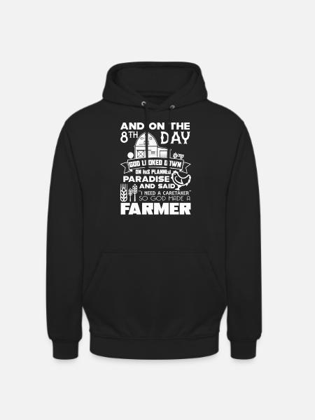 Farmer God Made A Farmer - Unisex Hoodie - black