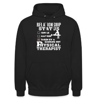 Physical Therapist Relationship Status - Unisex Hoodie - black - Front - Alina (178cm) & Michal (187cm)