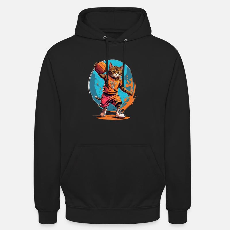 Basket-ball pour chat - Sweat-shirt à capuche unisexe - noir