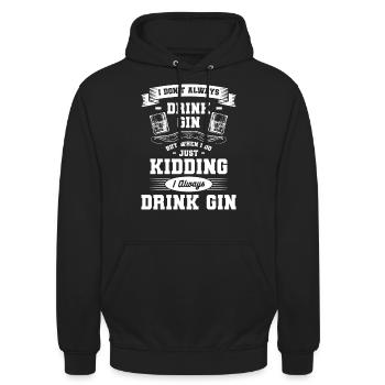genuss drink wochenende - Unisex Hoodie - Schwarz - Vorne - Alina (178cm) & Michal (187cm)