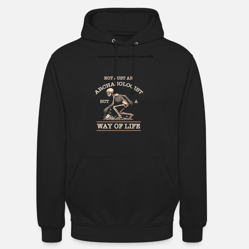 Archéologue - Sweat-shirt à capuche unisexe - noir