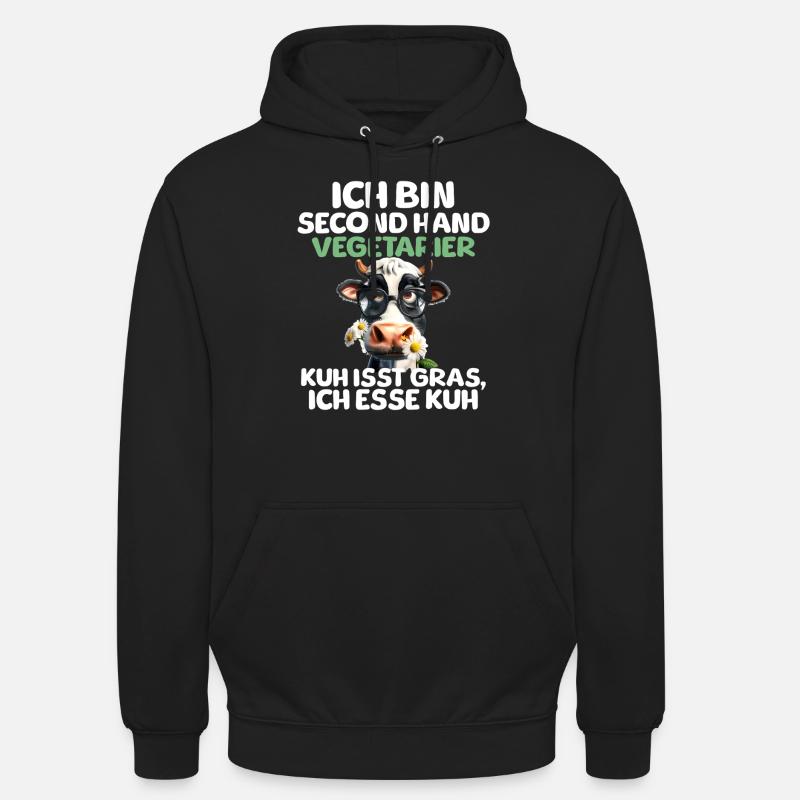 Second Hand Vegetarier - Unisex Hoodie - Schwarz
