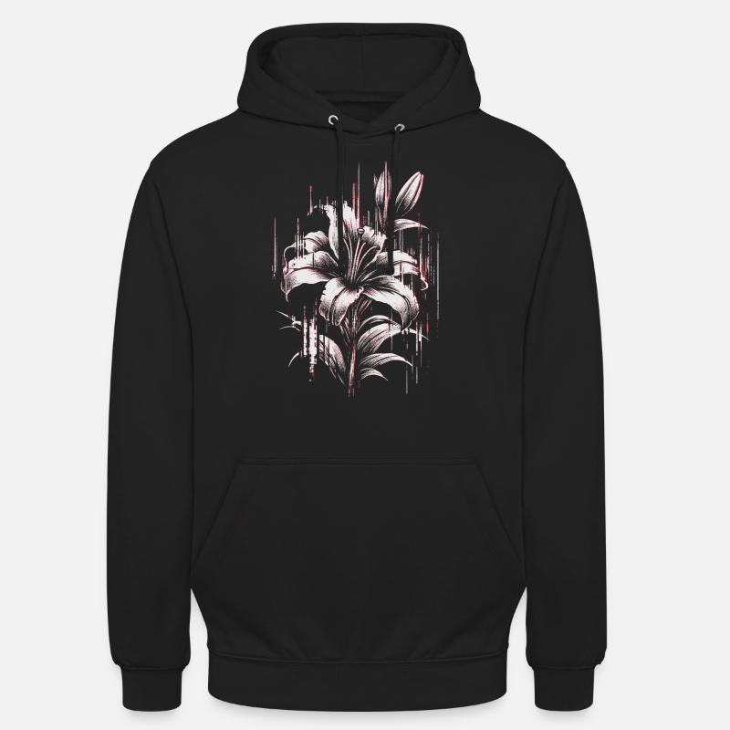 Gothic Lily – Dark Aesthetics, Distressed - Unisex Hoodie - black