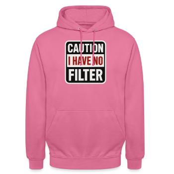 Achtung – Kein Filter vorhanden - Unisex Hoodie - Pink - Vorne - Alina (178cm) & Michal (187cm)