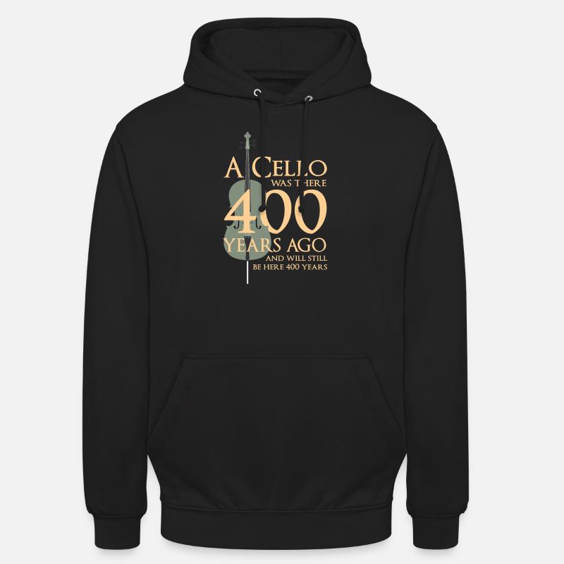 Violoncelle - Sweat-shirt à capuche unisexe - noir