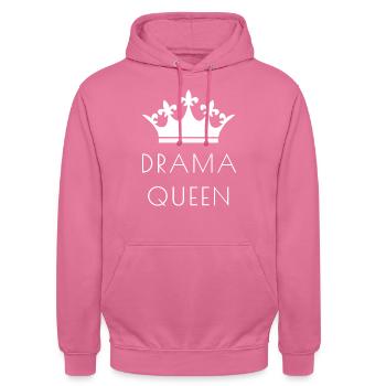 Drama queen - Unisex Hoodie - pink - Front - Alina (178cm) & Michal (187cm)