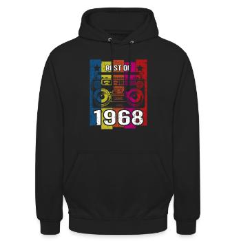 Best Of 1968 Stereo Radio Cassette Player - Unisex Hoodie - black - Front - Alina (178cm) & Michal (187cm)