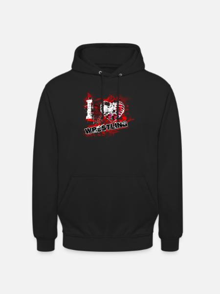 I Love Wrestling - Unisex Hoodie - Schwarz